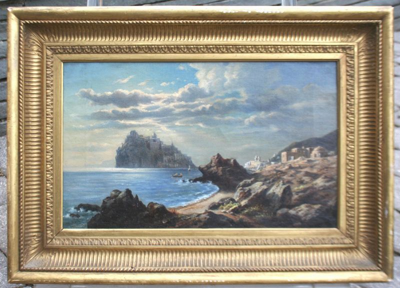 Costal View by  Julius Montalant , American. (1823-1878)