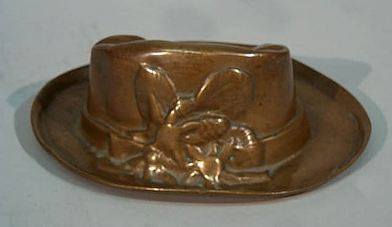 Antique Bronze Paperweight in the form of a Fedora Hat