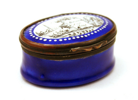 19th-century French Enamel Box, "Memoire d'un Ami"