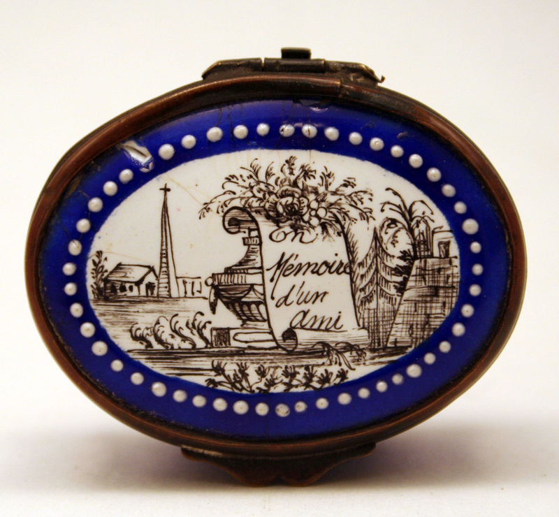 19th-century French Enamel Box, &quot;Memoire d'un Ami&quot;