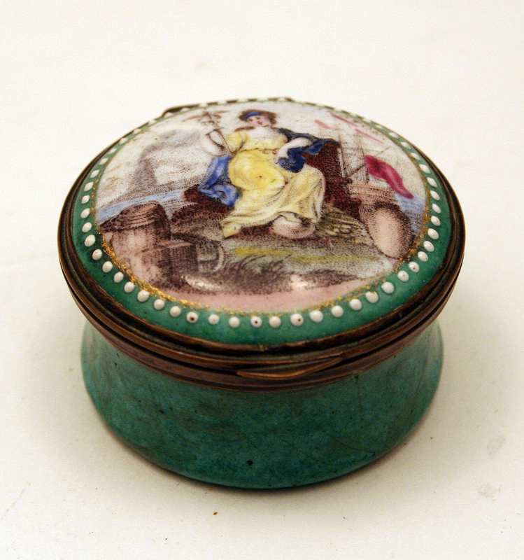 18th-century English Enamel Patch Box