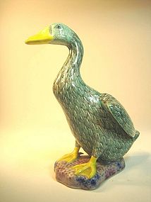 Early 20th C. Chinese Famille Rose Porcelain  Duck