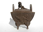 19th/20th C. Chinese Cast Bronze Censer or Burner