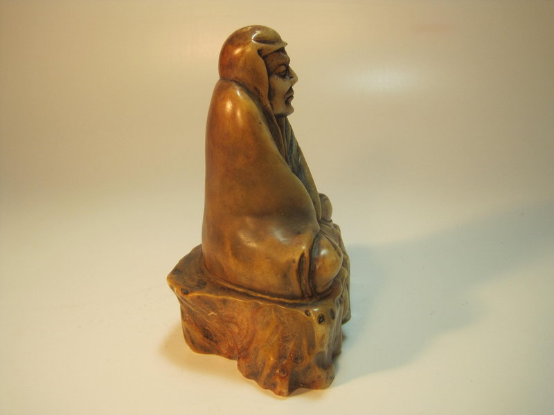 19th C. Chinese or Japanese Old Soapstone Monk