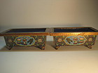 A Pair of  Antique  Chinese Cloisonne Enamel  Planters