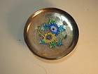 Early 20th C. Chinese Silver Enamel Small Dish
