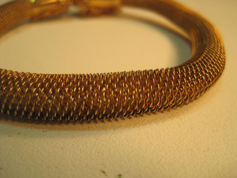 A Vintage Chinese Silver Gold Wash Bracelet / Bangle