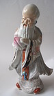 Late 19th C. Chinese Famille Rose Longevity Figurine
