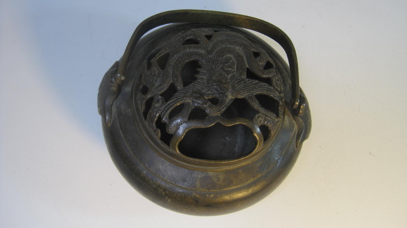 Late 19th / 20th C. Chinese Bronze Hand Warmer