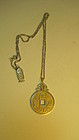 Early 20th C. Chinese Silver Medallion Coin With Chain