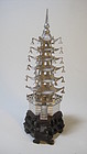 Early 20th C. Chinese Export Silver Pagoda Signed