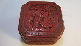 A Beautiful 19th C. Chinese Red Lacquer Box