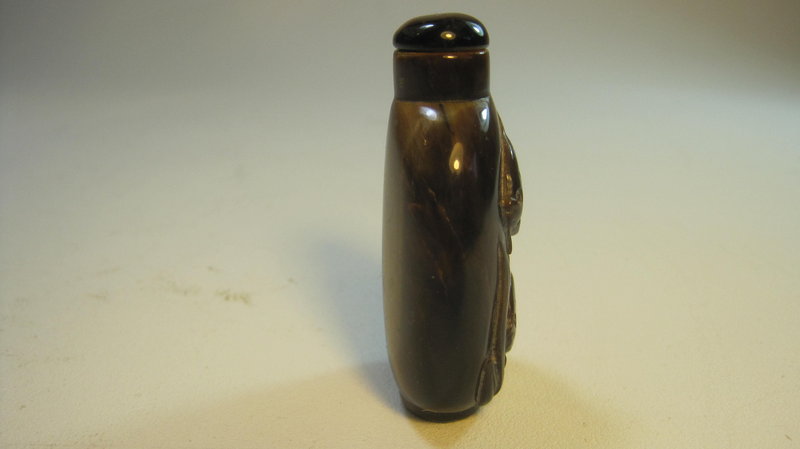 Early 20th C. Chinese Tiger's Eye Stone Snuff Bottle