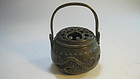 A Beautiful Late 19th C. Chinese Bronze Hand Warmer