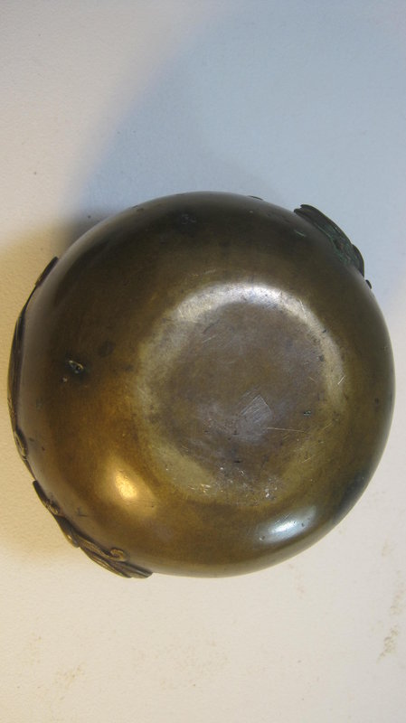 A Beautiful Late 19th C. Chinese Bronze Hand Warmer
