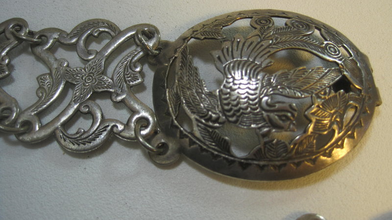 A Beautiful Early 20th C. Chinese Silver Belt Marked