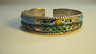 Late 19th/20th C. Chinese Silver Enamel Bangle Signed