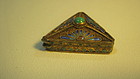 A Beautiful Vintage Chinese Silver Enamel Triangle Box