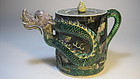 Late 19th/20th C. Chinese Porcelain Dragon Tea Pot