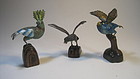 Late 19th C. Chinese Silver Enamel Chinese Birds