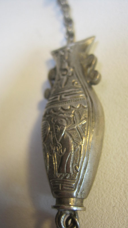Early 20th C. Chinese Silver Needle Case