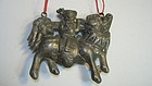 A Beautiful Old Chinese Silver Pendant With A Kid Fudog