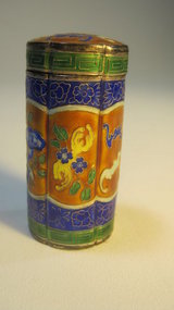 A Beautiful Old Chinese Silver Enamel Circular Box Mark