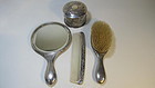 Late 19th/20th C. Chinese Export Silver Vanity Set MK.