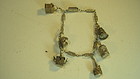 A Beautiful Old Chinese Silver Charm Bracelet Marked
