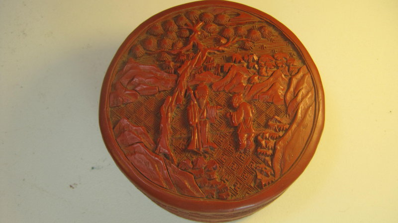 19th C. Chinese Red Cinnabar Lacquer Box