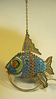 Beautiful Early 20th C. Chinese Silver Enamel Fish