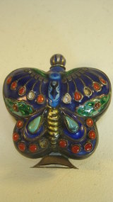 Early 20th C. Chinese Silver Enamel Snuff Bottle