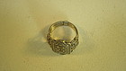 An Early 20th C. Chinese Silver Double Happiness Ring