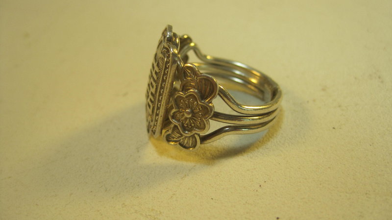 An Early 20th C. Chinese Silver Double Happiness Ring