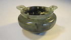 A Small Early 20th C. Chinese Jade Burner