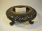 An Old Chinese Gilt Cast Bronze Stand