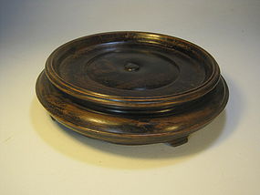 A Beautiful 19th C. Chinese Hard Wooden Stand Heavy