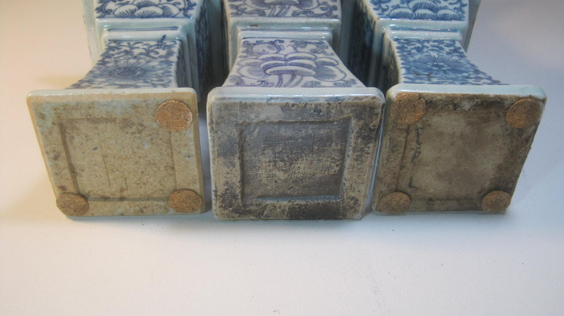 19th C. Chinese Blue &amp; White Porcelain Candle Holder