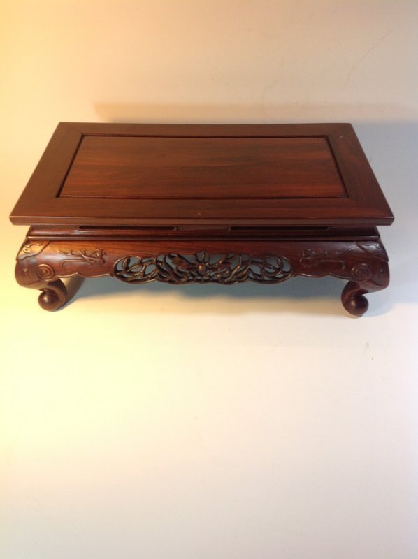 A Beautiful Old Chinese Oblong Rose Wood Stand/Table