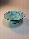 A Beautiful Old Chinese Canton Enamel Stem Dish