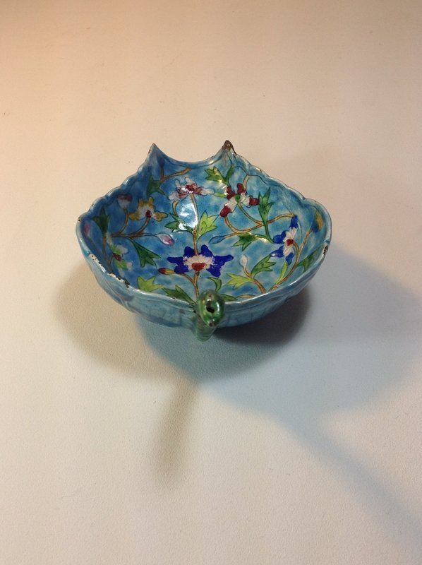 A Beautiful Late 19th C. Chinese Canton Enamel Ladle