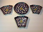 19th C. Chinese Hand Painted Canton Enamel Dishes