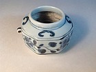 17th/18th C. Chinese Blue And White Porcelain Bird Feeder