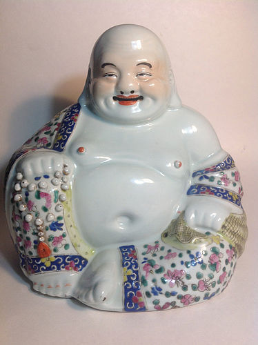 Early 20th C. Chinese Famille Rose Porcelain  Buddha Marked