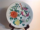 19th C. Chinese Famille Rose Porcelian Large Plate Marked