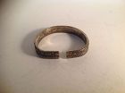 19/20th C. Chinese Antique  Silver Split Bangle Marked