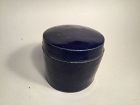Chinese 19th/20th C. Cobalt Blue Ceramic Medichine Jar Marked