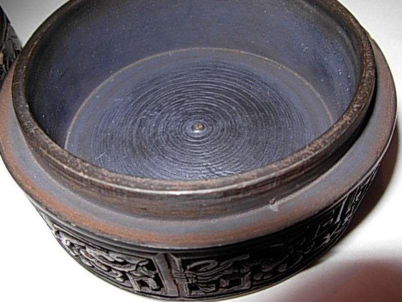 A Fine Carved Chinese Zitan Wood Box