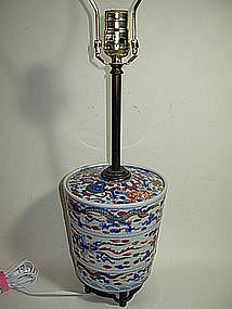 Old Japanese Imari lamp