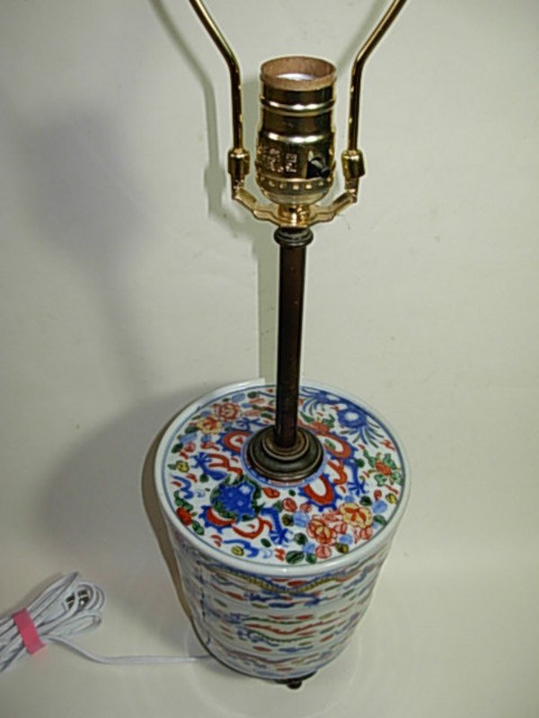 Old Japanese Imari lamp